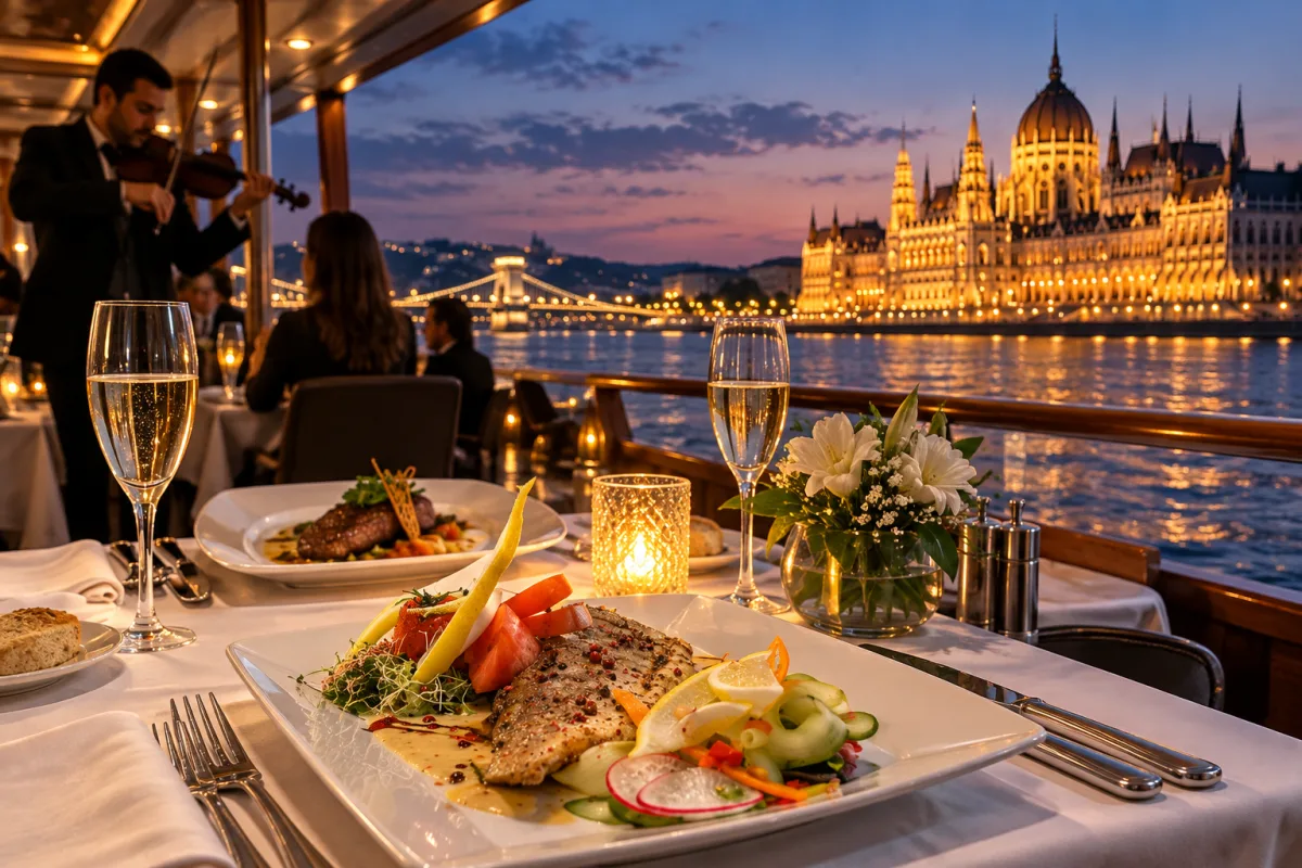 Candlelit dinner cruise Budapest